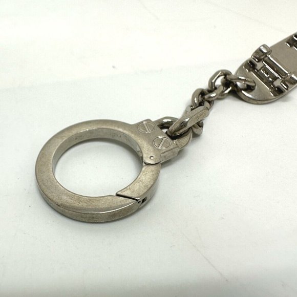 CELINE skateboard Bag Charm Key Holder Metal Black/Silver - Picture 8 of 8